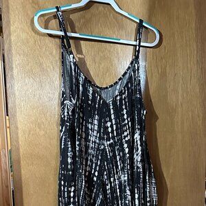 Torrid Black and White Romper Heavier Fabric